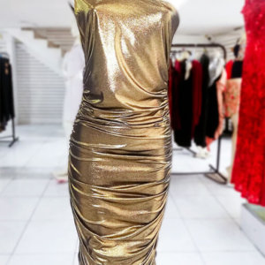 Vestido Blue Color Dorado