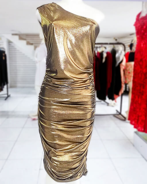 Vestido Blue Color Dorado