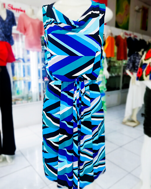 Vestido Kalijati Estampado Azul