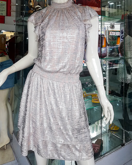 Vestido MSK Color Plateado